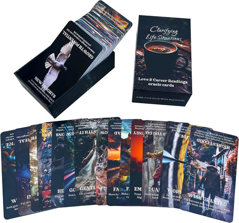 Clarifying Life Situations Oracle Cards, Love and Career Deck for Beginners, Covering Life, Love, and Spiritual Journey