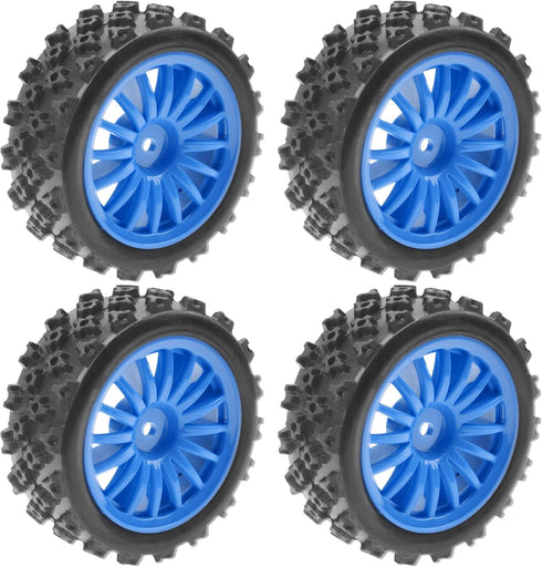 4Pack Vgoohobby 1/10 On Road Rubber Tires OD2.83in with Nylon Wheel Rims 12mm Hex for HSP HPI Redcat Tamiya Traxxas