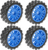 4Pack Vgoohobby 1/10 On Road Rubber Tires OD2.83in with Nylon Wheel Rims 12mm Hex for HSP HPI Redcat Tamiya Traxxas