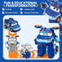 Super Wings Transformer Toys 5" Action Figure Supercharged Tobot Leo, 3 in 1 Rescue Bots for Boys and Girls
