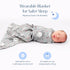 100% (7-13 lbs) SleepingBaby Zippy Swaddle - Cotton Newborn Swaddle Transition Wearable Blanket with Bottom Zipper
