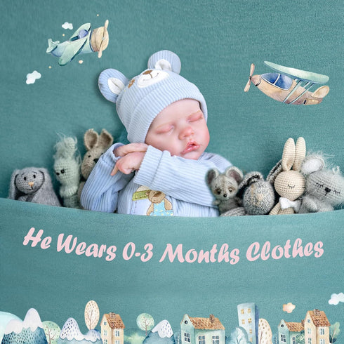 Aori Lifelike Reborn Baby Dolls - Realistic Newborn Boy Doll with Feeding Kit & Gift Box