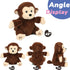 11'' Hopearl Clapping Monkey Interactive Musical Stuffed Animal Singing Plush Toy Adorable Electric Animate Gifts