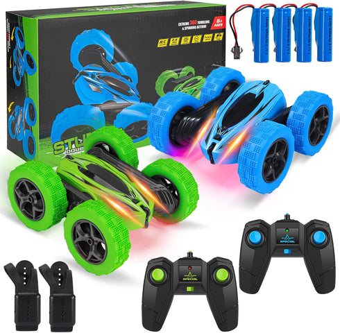Twister.CK 2PACK 4WD 360 2.4GHZ RC Stunt Car Watch Gesture Sensor Car Double Sided Degree Rotating Tumbling