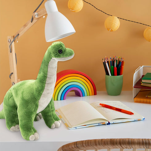 Cozy ArtCreativity Big Plush Brachiosaurus Dinosaur - Soft and Cuddly Stuffed Animal Pillow - Cute Standing Design