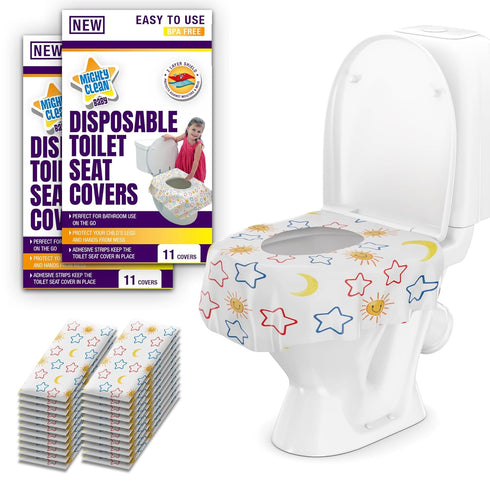 Toilet Seat Covers Disposable Value Pack - 22 Large Waterproof Potty Covers