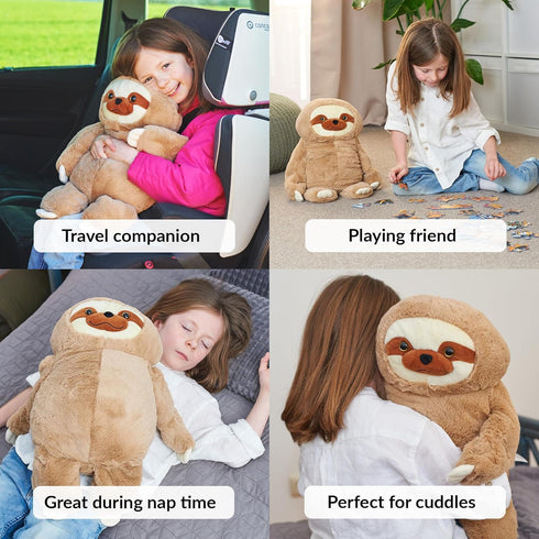 ODOXIA 5lb Big Weighted Sloth Animals for Anxiety | Plush Weighted Stuffed Animals for Kids and Adults