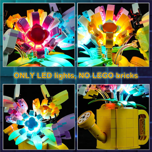 Vaodest LED Light for Lego 31149 - Flowers in Watering Can Design Compatible with Model 31149