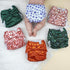 3.0 6 Pack 6 4-Layer Mama Koala Pocket Cloth Diapers for Babies with AWJ Lining, with Natural Cloth Diaper Inserts