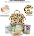 Mimfutu Backpack Cow Print Sunflower Diaper Bag for Baby Girls Boys, Large Capacity Multifunction Waterproof Maternity