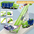 3, 4, 5, 6, 7, 8 6 Dinosaur Truck Car Toys for Years Old Kids, Carrier Truck Race Track Toys, Foldable Transport Car