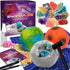 PIBEX Gemstone Dig Kit, 3-IN-1 Solar System Excavating Set, 15 Genuine Rocks & Minerals, STEM Project Toy Gift for Kids