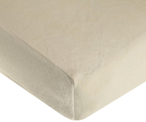 American Baby Company Heavenly Soft Chenille Fitted Crib Sheet, 28" x 52", Cream, for Boys and Girls