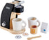 Hape Wooden Black Coffee Maker Kitchen Set with Accessories| Pretend Play Toy