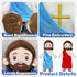 14.2" Jesus Plush Doll Jesus Plushie Stuffed Toy Christian Stuff Religious for Kids Christening Easter (Red)