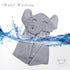 YOYOO Premium Baby Hooded Bath Towel - Viscose from Bamboo, Cute Grey Little Elephant, Newborn Essential