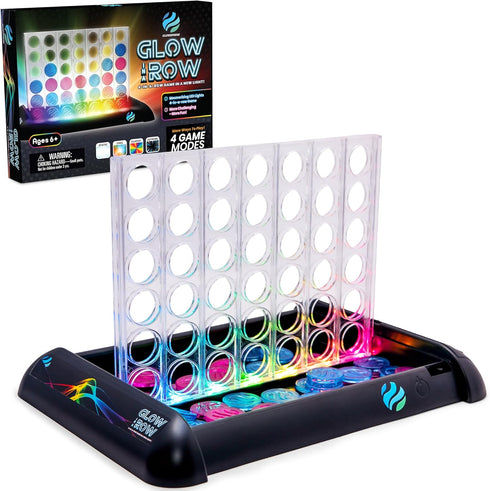 Glowsphere 4 6 2 Glow in a Row Light-Up in a Row Board Game, Strategy Games for Kids Ages and Above, Player Game