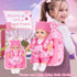 12" Backpack Box,12 Inch 3+ Baby Doll With Bear Pattern Carrier In Gift Realistic Baby Dolls With Clothes