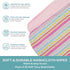 Spasilk Washcloth Wipes Set for Newborn Boys & Girls, Soft Terry Washcloth Set, Pack of 20, Pink Lines