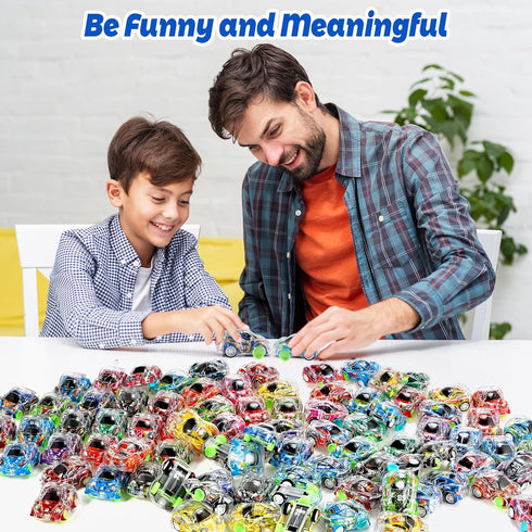 100 (100 GOLDGE Mini Pull Back Cars - Party Favors for Kids, Small Race Cars for Toddlers, for Treasure Boxes