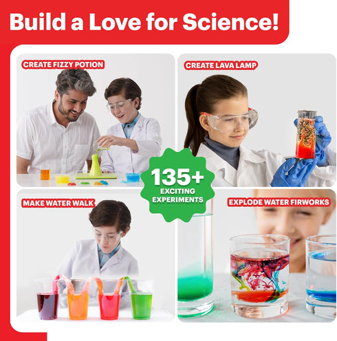 Doctor Jupiter Science Kit for Kids Ages 8-14, Birthday Gift Ideas for Boys & Girls, STEM Toy with 135+ Experiments