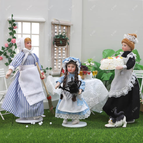 1 12 6 inch Set iland Victorian Dollhouse People for Scale Accessories Miniature Dolls for Dollhouse Little People