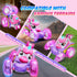 Innofans 360 4WD 3-6 7-9 10-12 Unicorn Remote Control Car for Girls, Rotating Stunt RC Cars with Cute Cool LED Lights