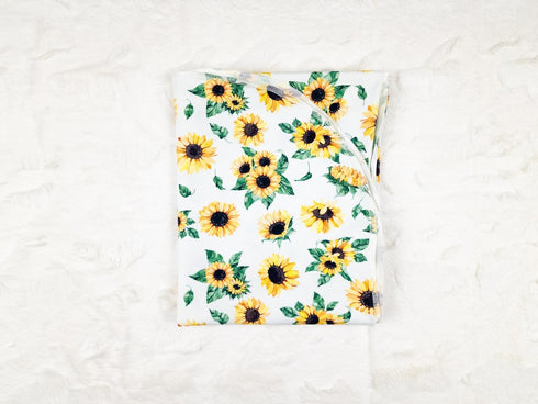 Set, (0-6 Sunflower Swaddle and Headband Handmade Stretchy Soft Cotton m Headband, Sunflower)