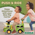 WADDLE Dinosaur Ride On Cars for Toddlers 1-3 - Dino Rig Transporter with 2 Monster Rigs, Lights, and Sound