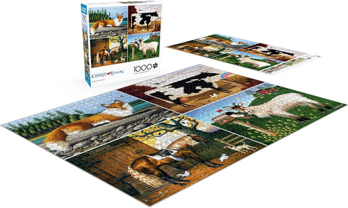 Buffalo Games Charles Wysocki Animal Collage: 1000 Piece Jigsaw Puzzle for Adults, Finished Size 26.75 x 19.75
