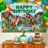 Dinosaur Birthday Decorations, Dino Happy Birthday Banner, Dinosaur Themed Party Supplies for Kids, 6 x 3.6 Feet