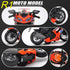 Toy Motorcycles, Diecast Motorcycle Toy with Music Lighting for Kids Age 3-5, Orange Toy Motorcycle for Boys