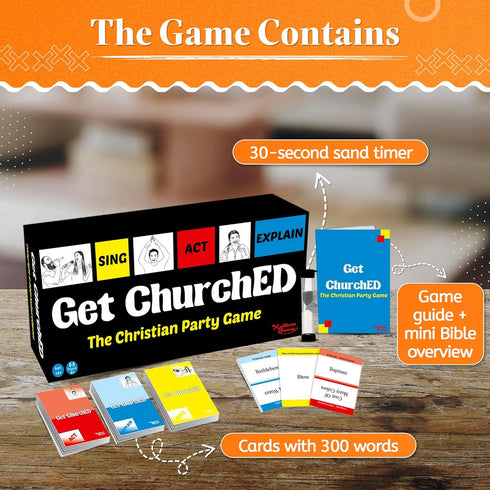 Kulture Games Get ChurchED | The Christian Party Game| Christian Gifts & Cards | Bible Trivia Game | Charades Games |