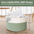Extra Large Green Storage Baskets, 22" X 22" X 14", Soft Cotton Rope Woven Basket for Kids Toy Organizer