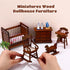 5 1: 12 Set Silipull Pcs Scale Wooden Dollhouse Furniture Miniature Wood Bedroom Furniture Wooden Dollhouse Accessories