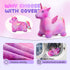 Unicorn Bouncy Horse Toys for 1-3 Year Old Girls, Plush Ride On Bouncy Animal for Indoor Outdoor Play