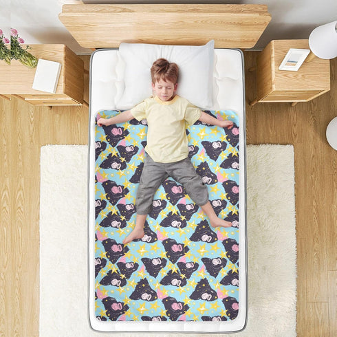 siphylline 80s 52" 34" Blue Gorilla Stars Extra Large Resuable Toddler Mattress Pads Waterproof Washable Diaper