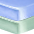 2 Pack Satin Soft Crib Sheet for Baby - Silky Mattress Sheet Blue and Green Unisex 52"x28"x8" Fitted Sheets