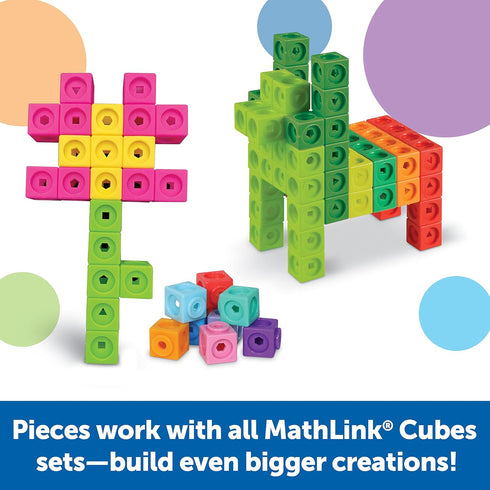 MathLink Cubes Kindergarten Math Activity Set, 115 Pieces, PreK Manipulatives for Age 5+