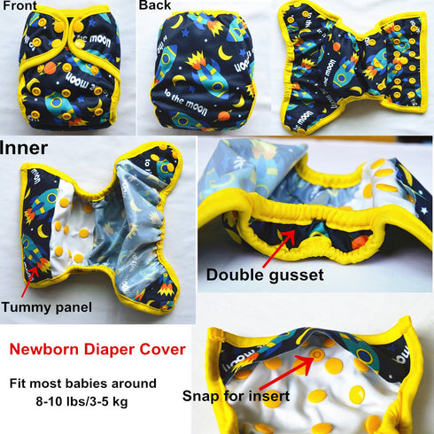 Sigzagor 8lbs-10lbs Newborn Baby Diaper Nappy Cover (Floral)