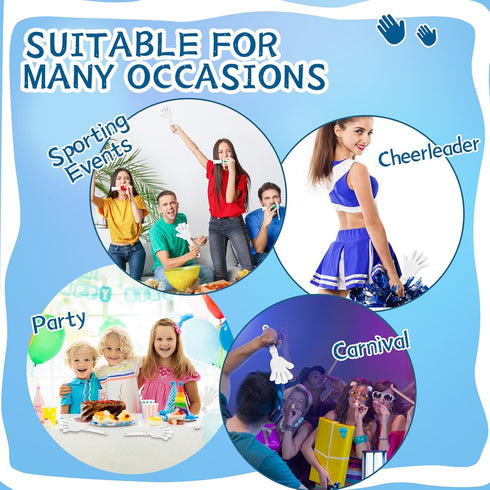 ZCYSRLQIN 36 7.5 Inch Pcs White Hand Clappers Clappers Noisemakers Noise Makers Party Favors Plastic Party Clapper
