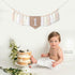1st Birthday High Chair Banner - White Tassel Theme Banner For Girl - First Birthday Party Banner - White Fringe Wood