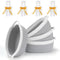 4 Pack Small Woven Basket with Handles, Cotton Rope Shelf Storage Basket, Cute Baby Gift Basket for Nursery Bedroom -