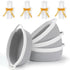4 Pack Small Woven Basket with Handles, Cotton Rope Shelf Storage Basket, Cute Baby Gift Basket for Nursery Bedroom -