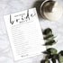White Theme Bridal Shower Games - 25 Guests, Who Knows Bride Best, Wedding Advice Cards for Reception