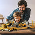 Kids Toys for 3-7 Years Old Boys - Die-cast Construction Toys Set with Semi Truck, Excavator, Bulldozer, Alloy Vehicles