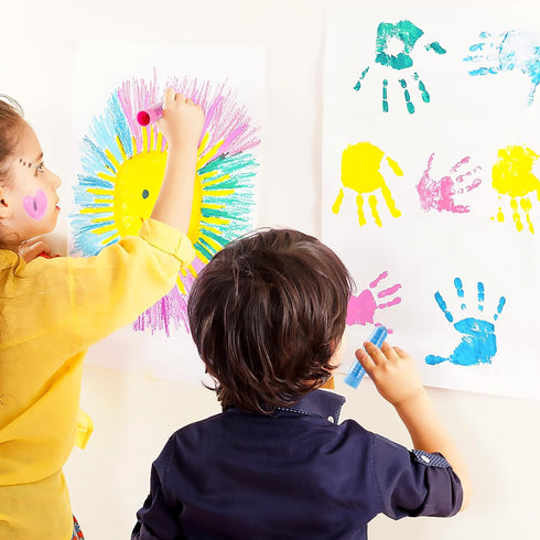 32 Shuttle Art Tempera Paint Sticks, Colors Solid Tempera Paint for Kids, Super Quick Drying, No-Toxic, Works Great on