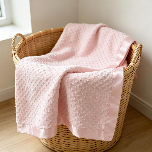 (30" 40"), 2-Layer American Baby Company Heavenly Soft Chenille Receiving Blanket x Design with Minky Dot & Silky