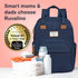 Backpack-Multifunction RUVALINO Diaper Bag Baby Travel Bag with Changing pad, Insulated Bottle Holders & Pacifier Case