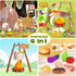 80PCS Kids Camping Toys Set - Play Tent Campfire Toys, Toy BBQ Grill Set, Pretend Cutting Play Food for Kids